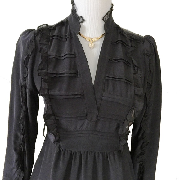 Anthropologie Dresses & Skirts - Postella Anthropology Black Silk Dress